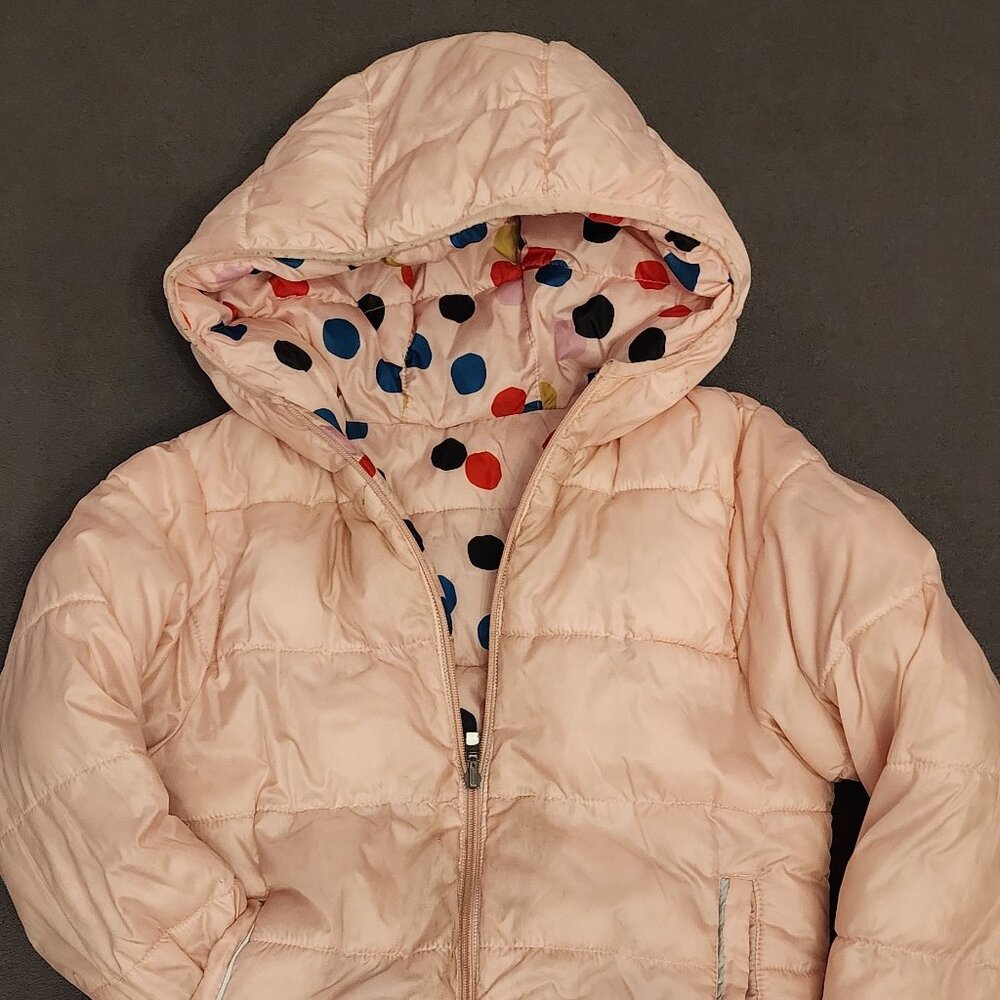 Hanna Andersson Kids Pink/Bubbles puffer jacket